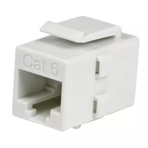 StarTech.com White Cat 6 RJ45 Keystone Jack Network Coupler - F/F