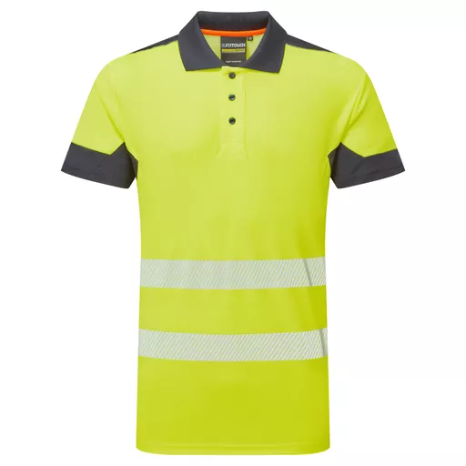 System Hi-Vis Eco Yellow CottonCool Short Sleeve Polo