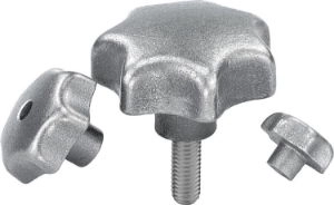K0151 - Star Knobs In Cast Iron Five Hole Types Size M6-M16