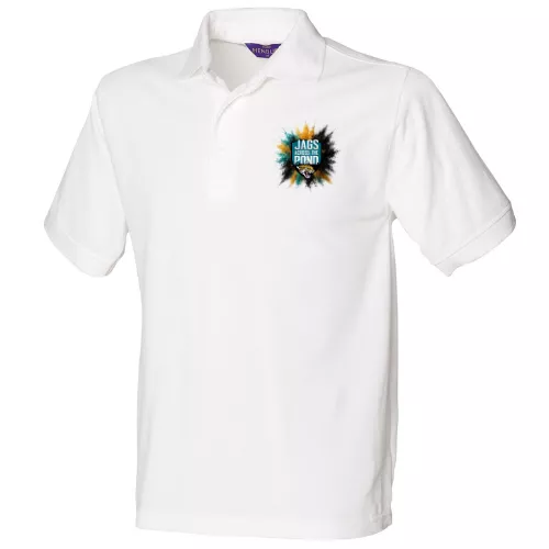 Jags Across The Pond White Short Sleeve Polo Shirt