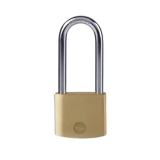 YALE Y110B Brass Long Shackle Padlock