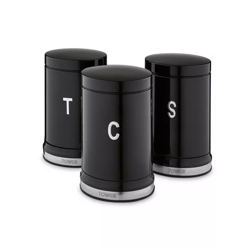 Belle Set of 3 Canisters Noir