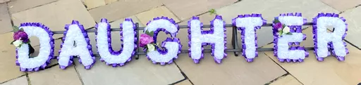 8 Letter tribute Frame - relation funeral memorial - any colour