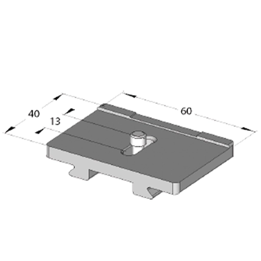 Arca Swiss Quick plate Classic small size 1/4 ", Length 40mm x Width 60mm