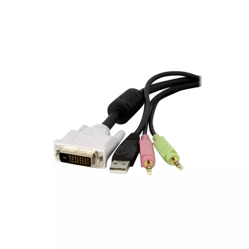 StarTech.com KVM Cable for DVI and USB KVM Switches with Audio & Microphone - 6ft