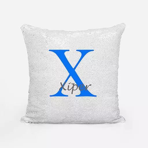 Personalised Unicorn inspired Name Cushion sequin Magic 