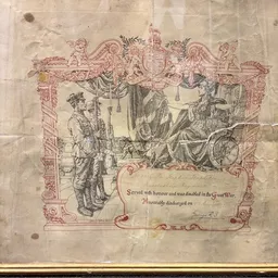 Original WW1 Discharge Certificate in Frame 3.jpg
