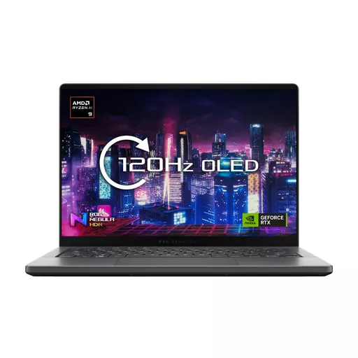 ASUS ROG Zephyrus G14 GA403UI-QS060W Laptop 35.6 cm (14") 3K AMD Ryzen™ 9 8945HS 32 GB LPDDR5x-SDRAM 1 TB SSD NVIDIA GeForce RTX 4070 Wi-Fi 6E (802.11ax) Windows 11 Home Black, Grey