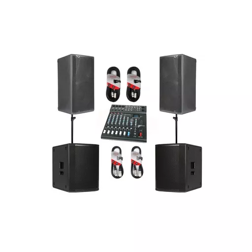 dB Technologies Opera 12 & SUB 615 PA System & Mixer Bundle