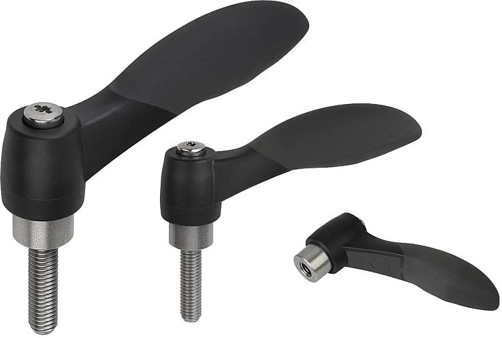 K0126 - Soft Touch Clamp Levers Stainless Steel Thread M5-M10