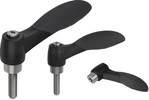 K0126 - Soft Touch Clamp Levers Stainless Steel Thread M5-M10