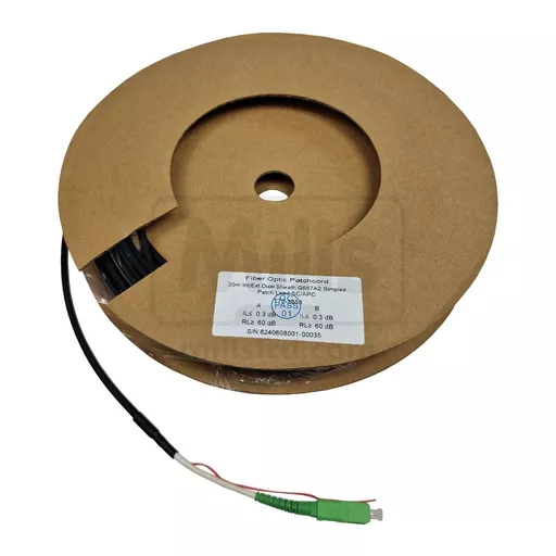 SC/APC-SC/APC Internal / External Dual Sheath G657A2 Simplex Singlemode Patch Lead