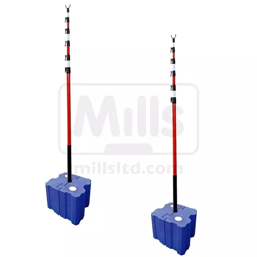 Height Restriction Goal Post Kit with Metroblock Water Filled Bases ...
