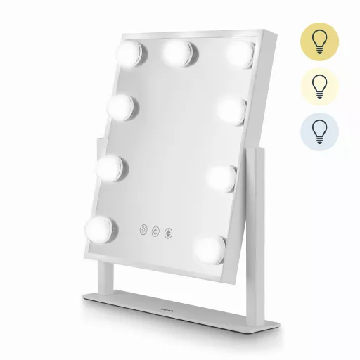 Hollywood 9 Bulb Mirror Metal