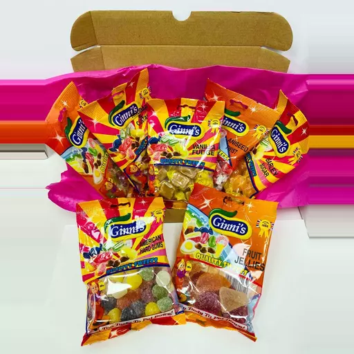 PostBox Ginni’s Sweets Selection Box Hamper - with Personalised Card