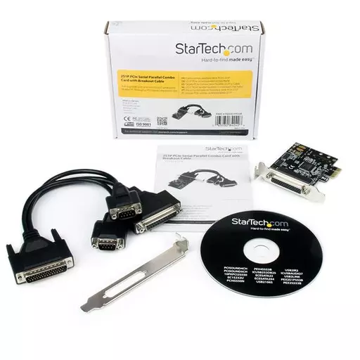 StarTech.com 2S1P PCI Express Serial Parallel Combo Card with Breakout Cable