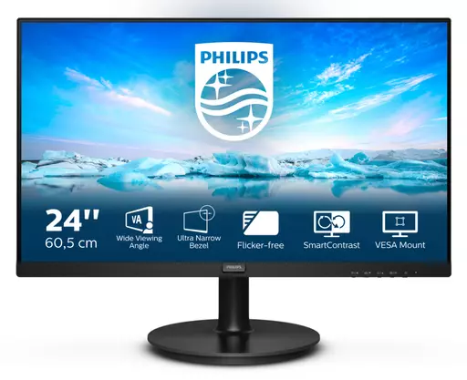 Philips V Line 241V8LA/00 LED display 60.5 cm (23.8") 1920 x 1080 pixels Full HD Black