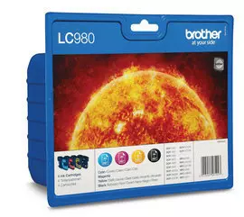 Brother LC-980VALBP Ink cartridge multi pack Bk,C,M,Y 360pg + 3x260pg Pack=4 for Brother DCP 145 C