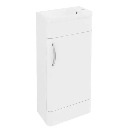 Cavone 40CM 1 Door Basin Vanity Unit - Gloss White