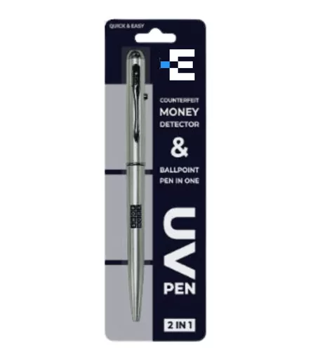 Ballpoint Pen with UV Light Counterfeit Detector