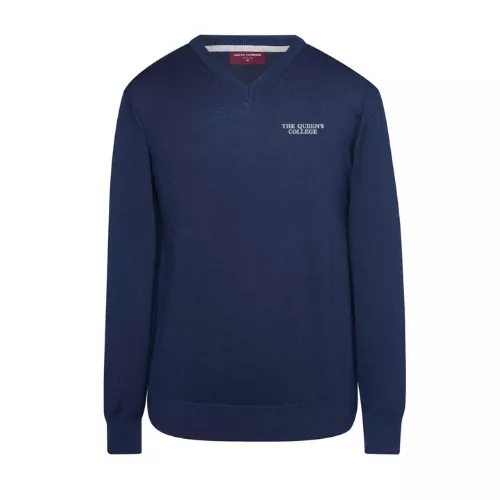 The Queens College Mens Boston V-Neck Jumper
