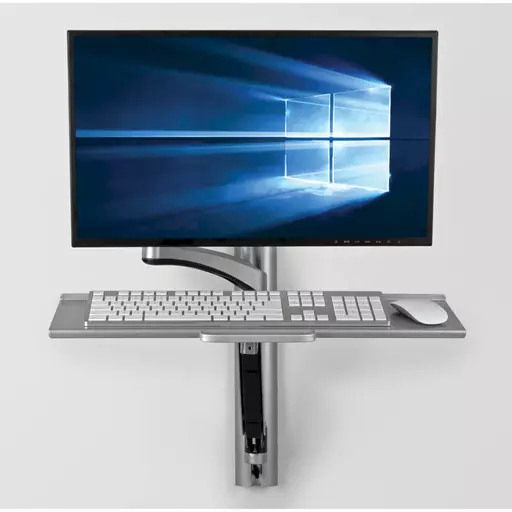 Tripp Lite WWSS1327RWTC Adjustable-Height Wall-Mount Sit-Stand Workstation, Single-Display