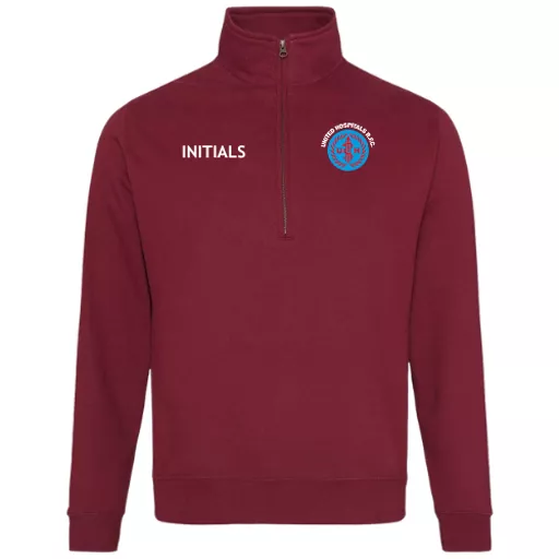 UnitedHospitalsRFC_JustHoods1_4ZipSweatshirt_Burgundy_Front.png