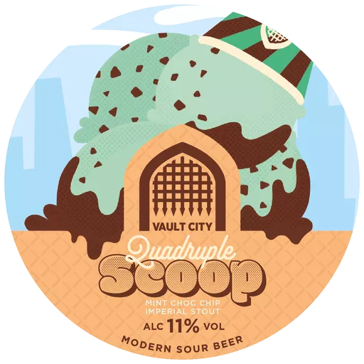 Vault City Mint Choc Chip - Quadruple Scoop