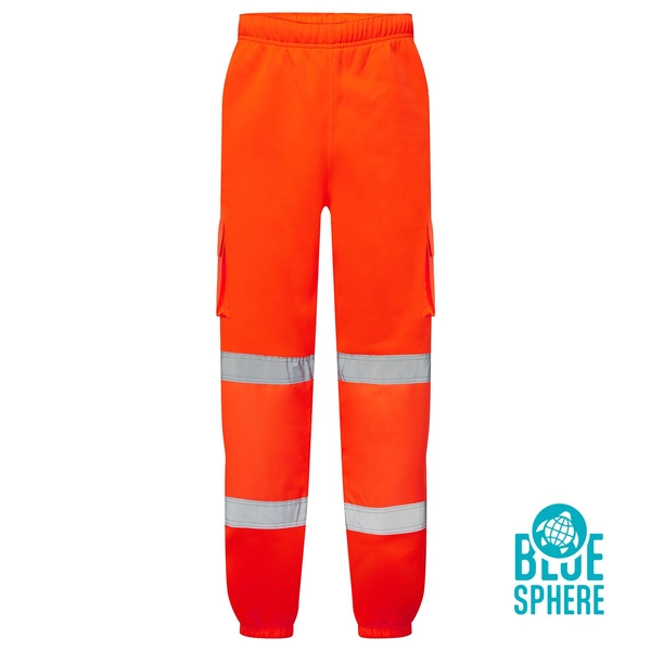 Picture of Supertouch Blue Sphere Supertouch Eco Hi Vis Orange Jogging Bottoms