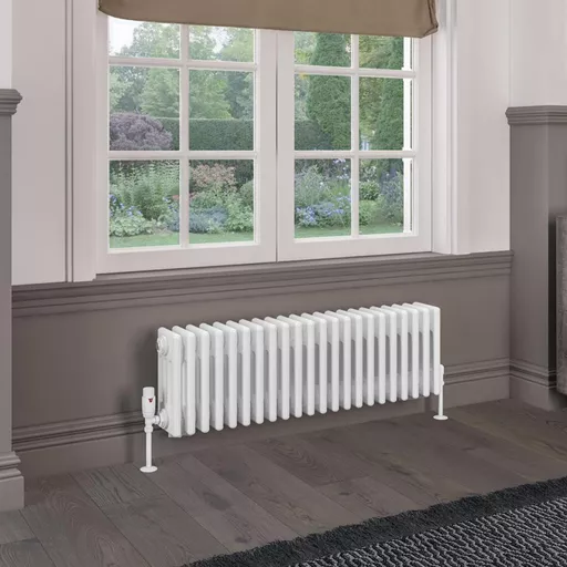 Rivassa 4 Column Radiator 300 x 1010mm Gloss White