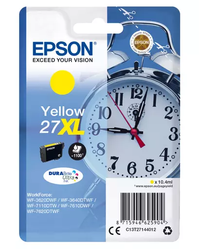 Epson C13T27144012/27XL Ink cartridge yellow high-capacity, 1.1K pages 10,4ml for Epson WF 3620