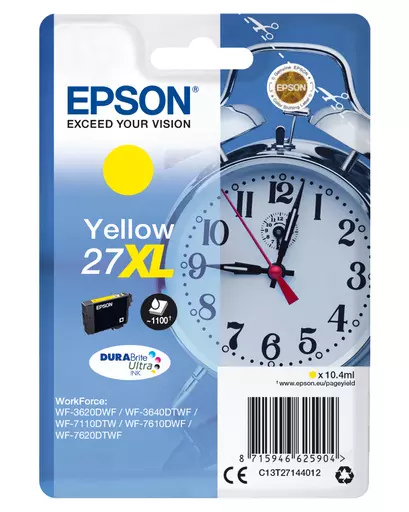 Epson C13T27144012/27XL Ink cartridge yellow high-capacity, 1.1K pages 10,4ml for Epson WF 3620