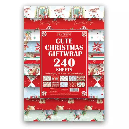 Christmas Cute Flatwrap (Pack of 240 sheets)