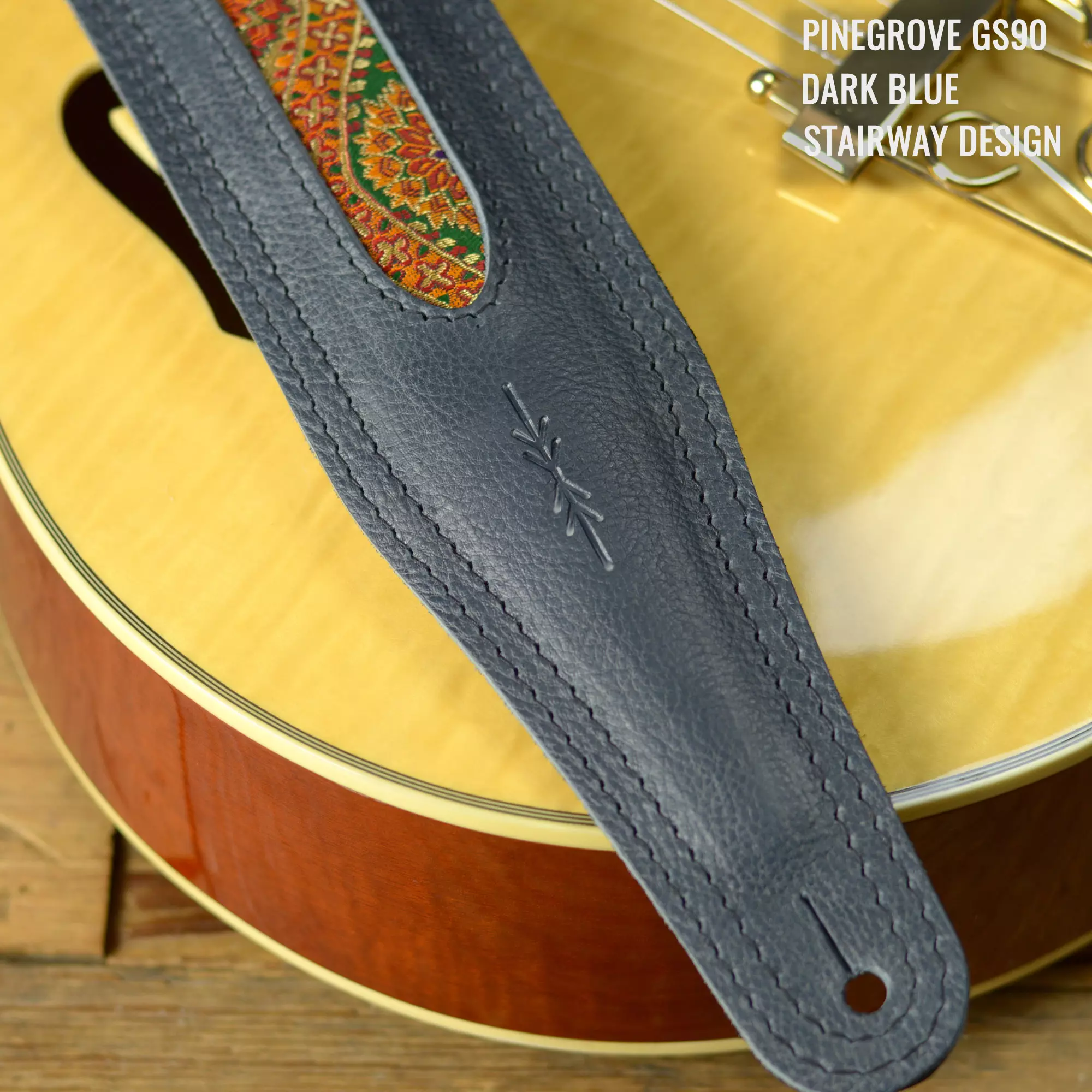 GS90 blue stairway Pinegrove guitar strap anno.jpg