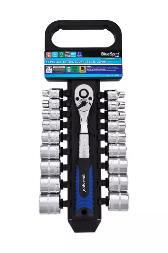 19 PCE 3/8" Drive Metric Socket Set (6-24mm)