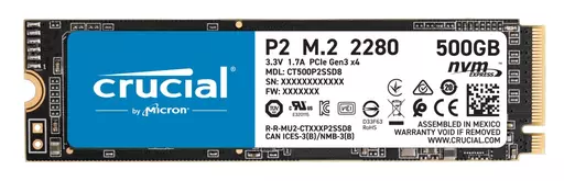 Crucial P2 M.2 500 GB PCI Express 3.0 NVMe