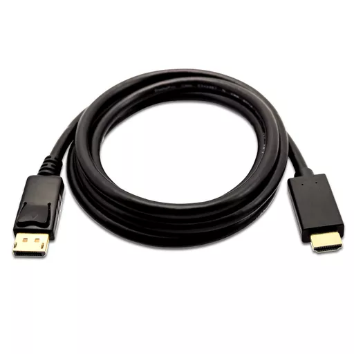 V7 Black Video Cable DisplayPort Male to HDMI Male 3m 10ft