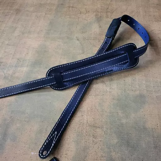 SOLD! GS25 Dark Blue Vintage Guitar Strap - second