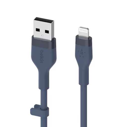 Belkin Cbl Siicone USB-A LTG 2M bleu Blue