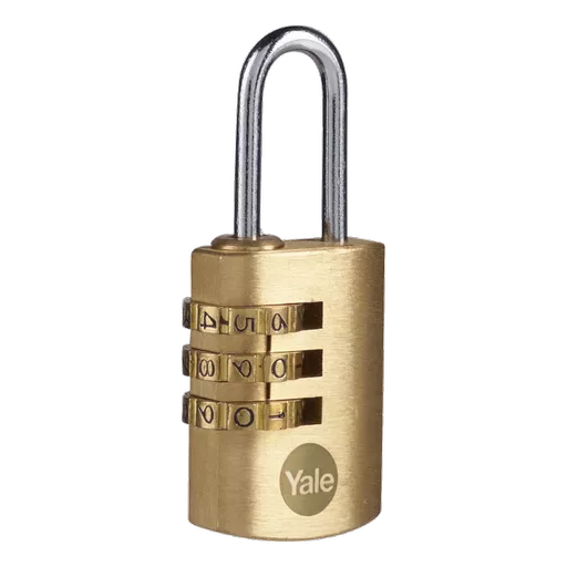 YALE Y150B Brass Open Shackle Combination Padlock
