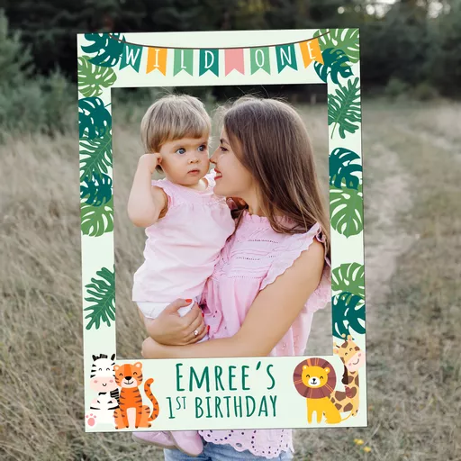 Personalised Jungle Birthday Selfie Frame