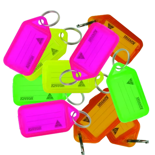 KEVRON ID38 Tags Bag of 50 Assorted Colours Fluorescent