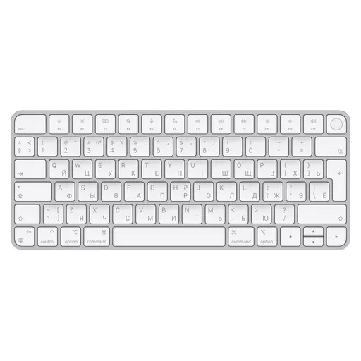 Apple Magic keyboard USB + Bluetooth Russian Aluminium, White