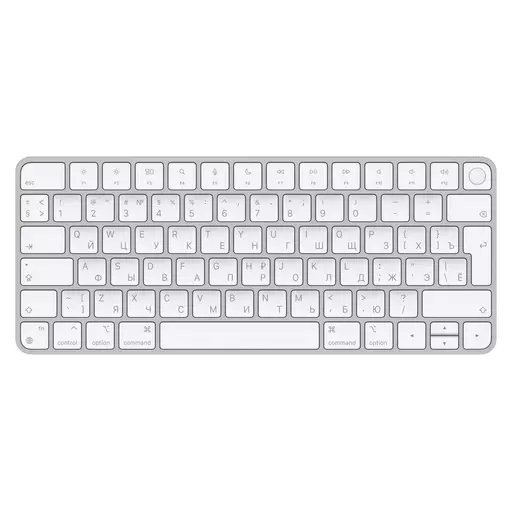 Apple Magic keyboard USB + Bluetooth Russian Aluminium, White