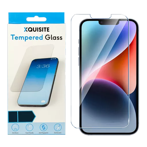 Xquisite 2D Glass – iPhone 16e, iPhone 14, iPhone 13 & iPhone 13 Pro – Clear.
