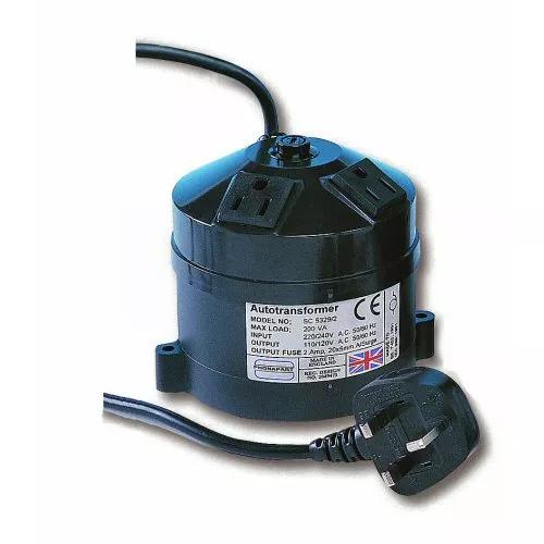 300Va UK 240v to USA 120v Step Down Transformer, 300Va (UK Plug to USA Socket)