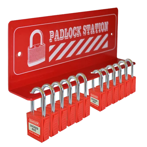 ASEC 12 Padlock Mini Lockout Tagout Station