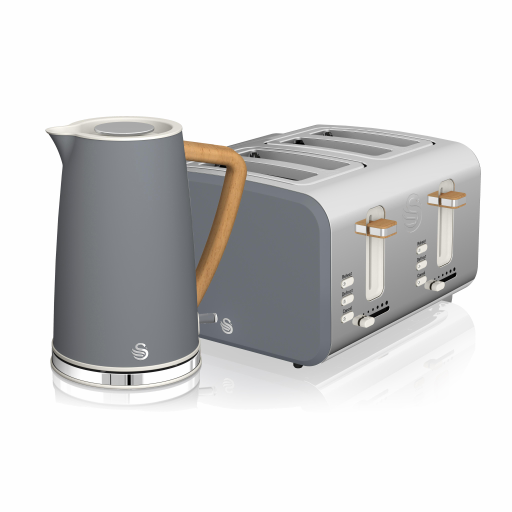 Nordic 4 Slice Toaster and Cordless Kettle Set
