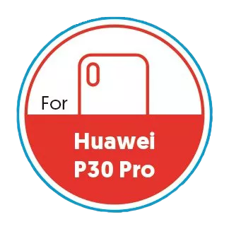 Smartphone Circular 20mm Label - Huawei P30 Pro - Red