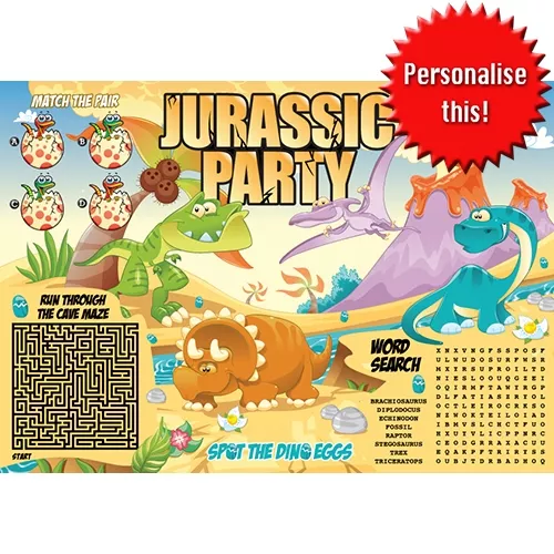 DINOSAUR ACTIVITY PLACE MAT - A4 - Pack of 500